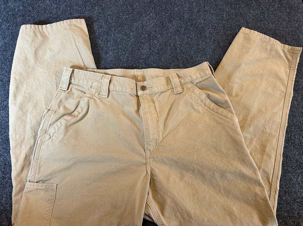 Carhartt B151 DKH Loose Original Fit Work Pants Tan Khaki Carpenter Dungaree 36